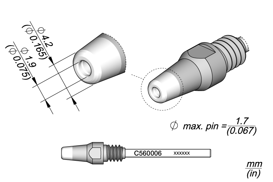 C560006 - Through-hole Desoldering Tip Ø 1.9